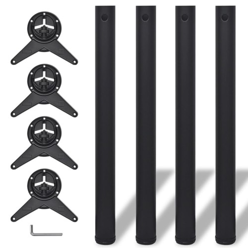Vidaxl set gambe per tavolo - gambe, 4