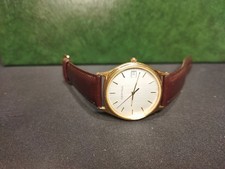 CERTINA "Dust" placcato oro, al quarzo, Swiss Made, funzionante, cinturino nuovo