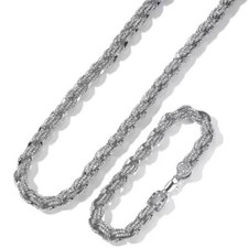 Set catena bracciale corda - set,