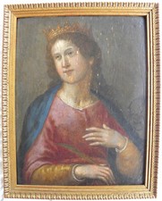 ANTICA Santa Caterina Alessandria Firenze ‘600 SEICENTO annotazione Carlo DOLCI