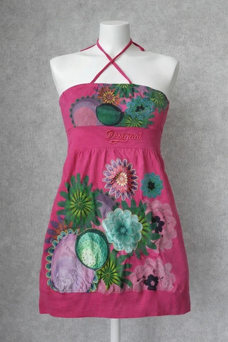 Abito desigual rosa fantasia - abito,