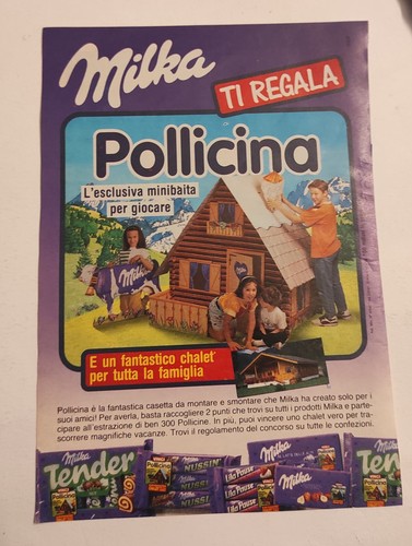 Inserto pubblicità 1991 - , milka