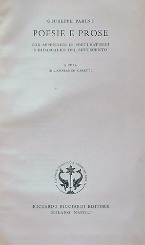 Giuseppe parini poesie prose - giuseppe, e