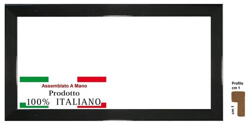 Cornice legno nera - legno,, lucida