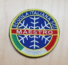 PATCH SCUOLA ITALIANA SCI -MAESTRO- diametro 7,5cm  + Strappo - PERSONALIZZABILE