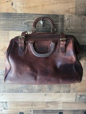 DULUTH TRADING valigetta in pelle pesante / borsa medico / borsa Weekender Gladstone