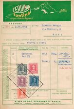 Fattura Aosta Cervinia Fontina Formaggi ditta Pietro Ferrando