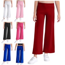 Kinder Hose Party Schlaghose Palazzo Pants Gerade Sweatpants Training Hosen Fit
