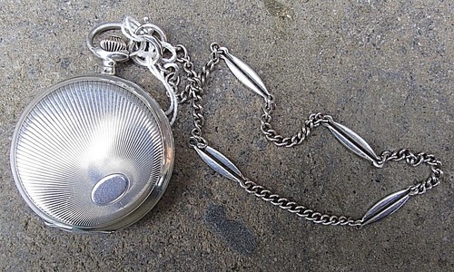 Orologio tasca argento con - ,
