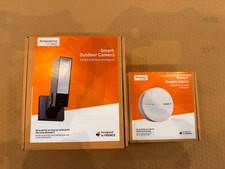 Netatmo Videocamera Esterno Nera con Faretto + Sensore Fumo da Interno - Nuovi