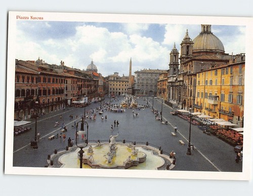 Cartolina piazza navona roma - piazza,
