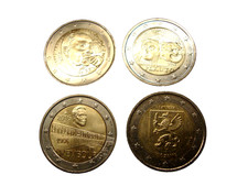 4 monete da 2 Euro tutte del