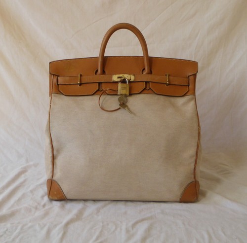 Hermes leather toile hac - -,
