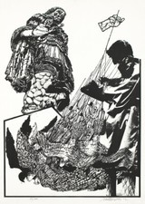 VALERIANO TRUBBIANI (1937) LITOGRAFIA OPERA GRAFICA CM 70 X 50 FIRMATA A MANO