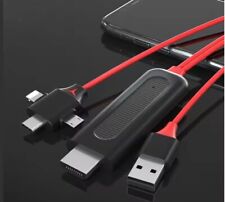 CAVO HDMI 3 IN 1 VIDEO LIGHTNING USB TV IPHONE ANDROID IOS E TABLET UNIVERSALE