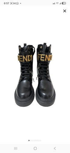Fendi black leather - fendi, lace-up