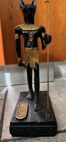 Statua anubi resina nera - in,