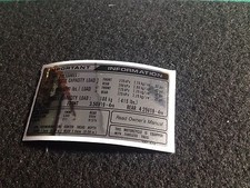 CB900F HONDA CB750F DECAL "TIRE INFO" BOLDOR 750/900