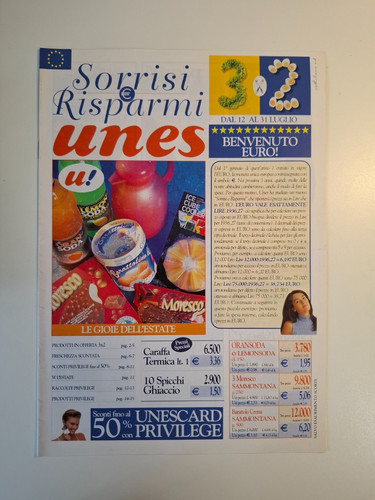 Raro volantino unes benvenuto - raro,
