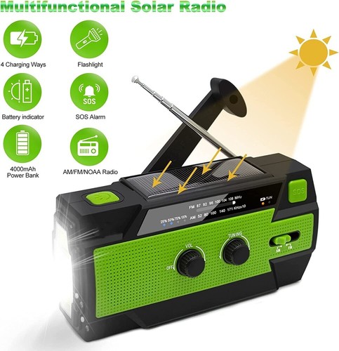 Radio solare manovella - solare, a
