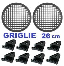 COPPIA GRIGLIE RETINA MASCHERINA 26cm 10" CASSE ACUSTICHE ALTOPARLANTI