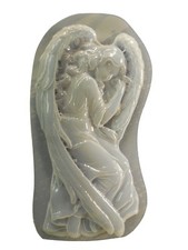 Grande angelo posa intonaco, cemento o cemento placca giardino stampo artigianale 7261