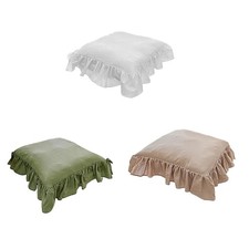 Cuscino per sedia con volant, comodo cuscino per sedia lavabile in cotone