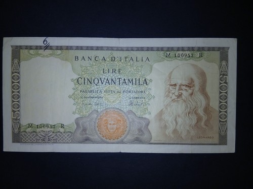 50000 lire leonardo - lire,