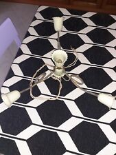 Lampadario vintage in ferro/ceramica a tre luci - diametro 35 cm 