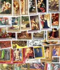 Quadri - Pittura 1000 Timbri Diversi Annullati