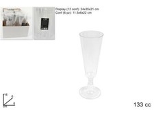 BICCHIERI FLUTE 6PZ PLASTICA