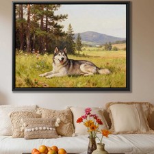 Quadro olio Alaskan Malamute