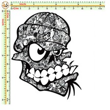 Adesivo casco teschio sticker - adesivo,