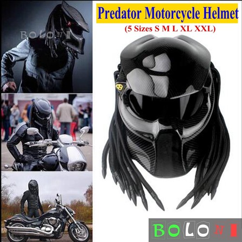 Casco moto predatore fibra - moto, in