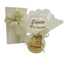 Bomboniere Cresima Clessidra Tag Mitria Scatolina Bianca