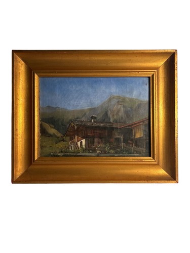 Dipinto olio cartone - olio, di