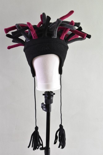 Cappello nero bordeaux dread - cappello,