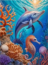 Piastrella murale delfino