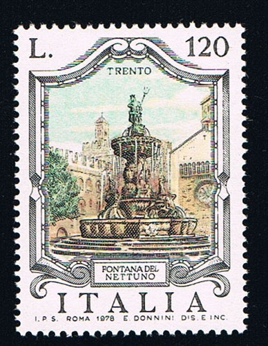 Italia francobollo fontana - italia,