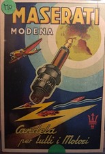 CARTOLINA PUBBLICITARIA  MASERATI  MODENA  VIAGG  FG