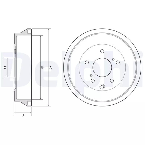 Tambor freno delphi bf636 - freno,
