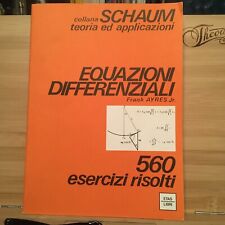 SCHAUM AYRES EQUAZIONI DIFFERENZIALI INGEGNERIA Copertina Ruvida