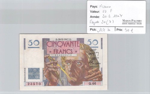 Billetto francia 50 franchi - billetto,