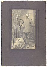 FOTO RITRATTO SOLDATO FANTERIA CON BAFFI - PRIMA GUERRA - WW1