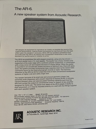 Acoustic research 6 - acoustic,