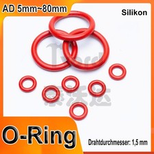 O-ring Silicone Oring Anelli Spessore Cavo 1,5mm Anello di Tenuta Guarnizione da 5mm a 80mm