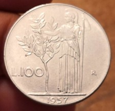 Moneta 100 Lire 1957, Italia