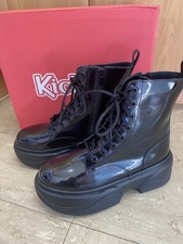 Stivaletti Kickers EU 42 /UK 8 donna Kade Boot vernice grossi lacci zip laterale