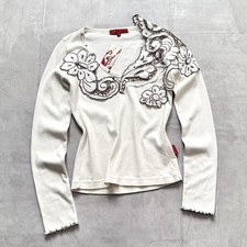 T-shirt manica lunga ricamata