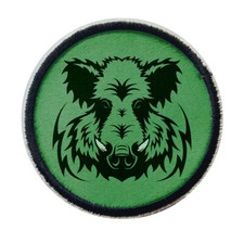 cinghiale Toppa patch termoadesivo personalizzabile ricamo/stampa caccia maiale